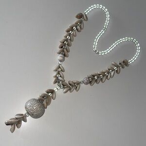 Shell and glass mala, necklace